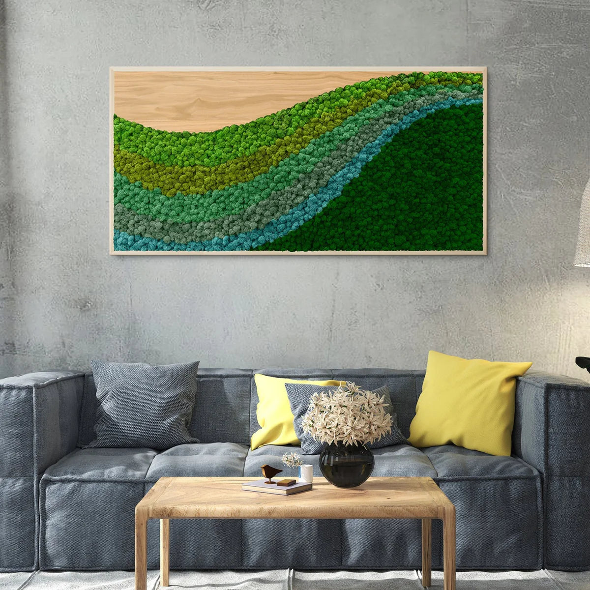 The Rolling Green Natural Moss Art