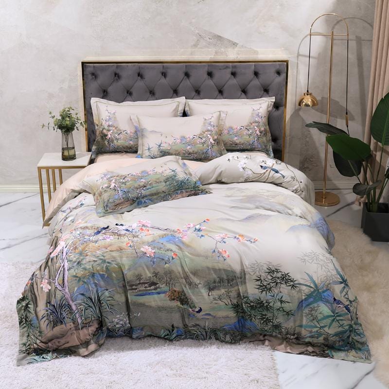 Winds of Kyoto Duvet Cover Set (Long-staple Sateen Cotton)