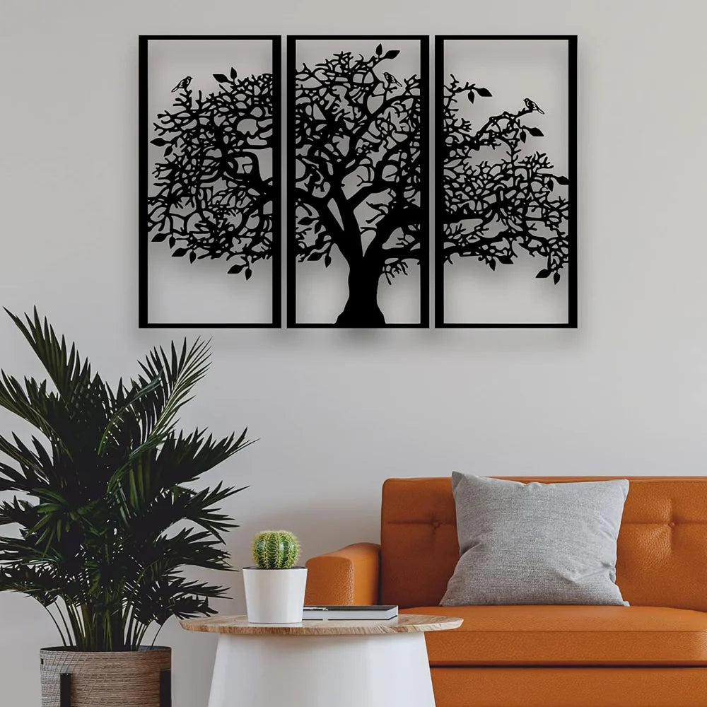 Tree of Life Metal Wall Art (3 Pieces)