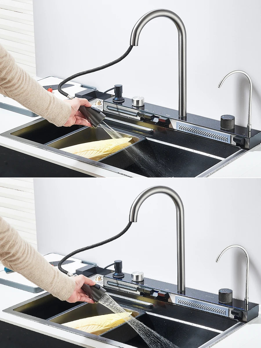 PureFlow Luxe Kitchen Sink & Digital Faucet | US - KaveCore