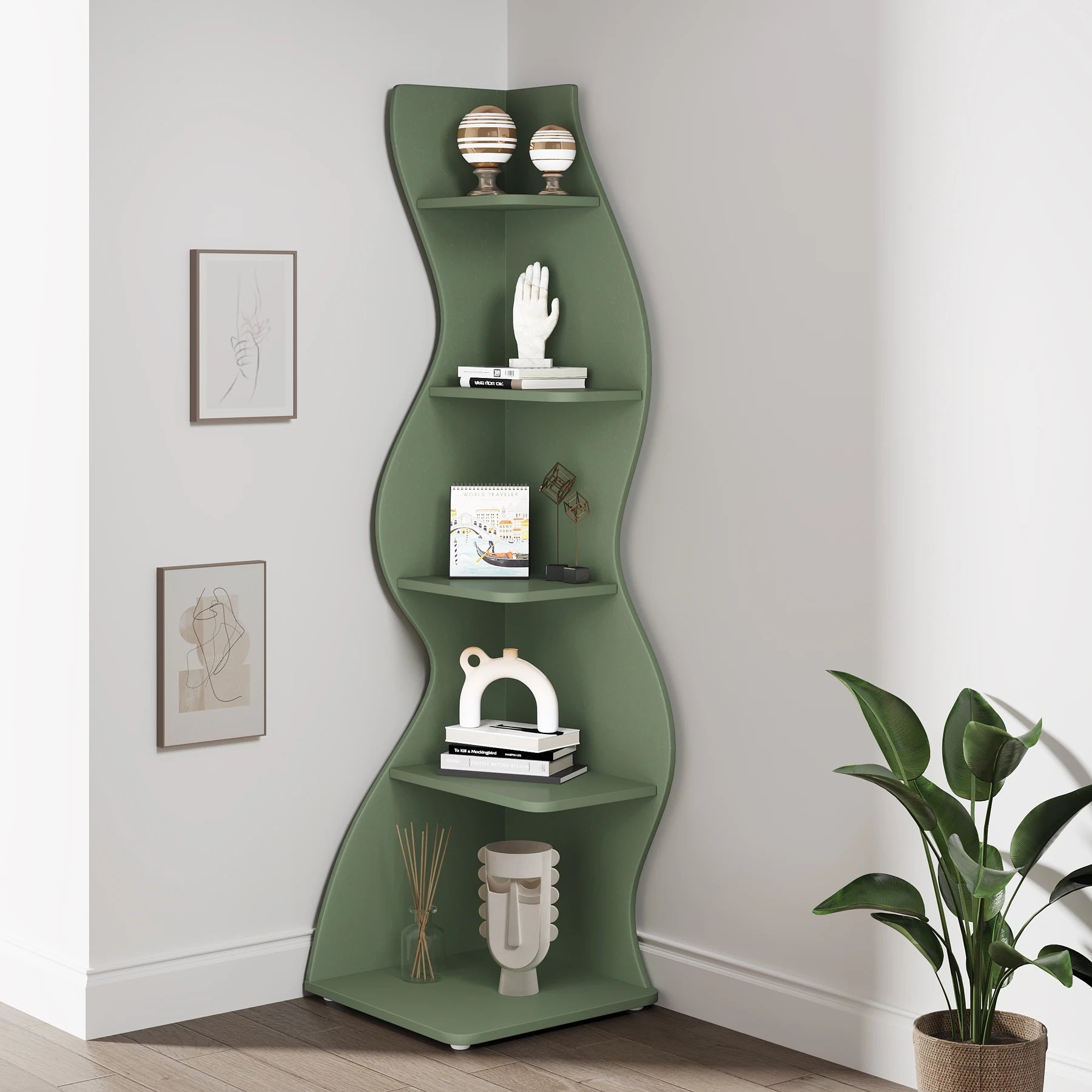 Waveline Corner Shelf US - KaveCore
