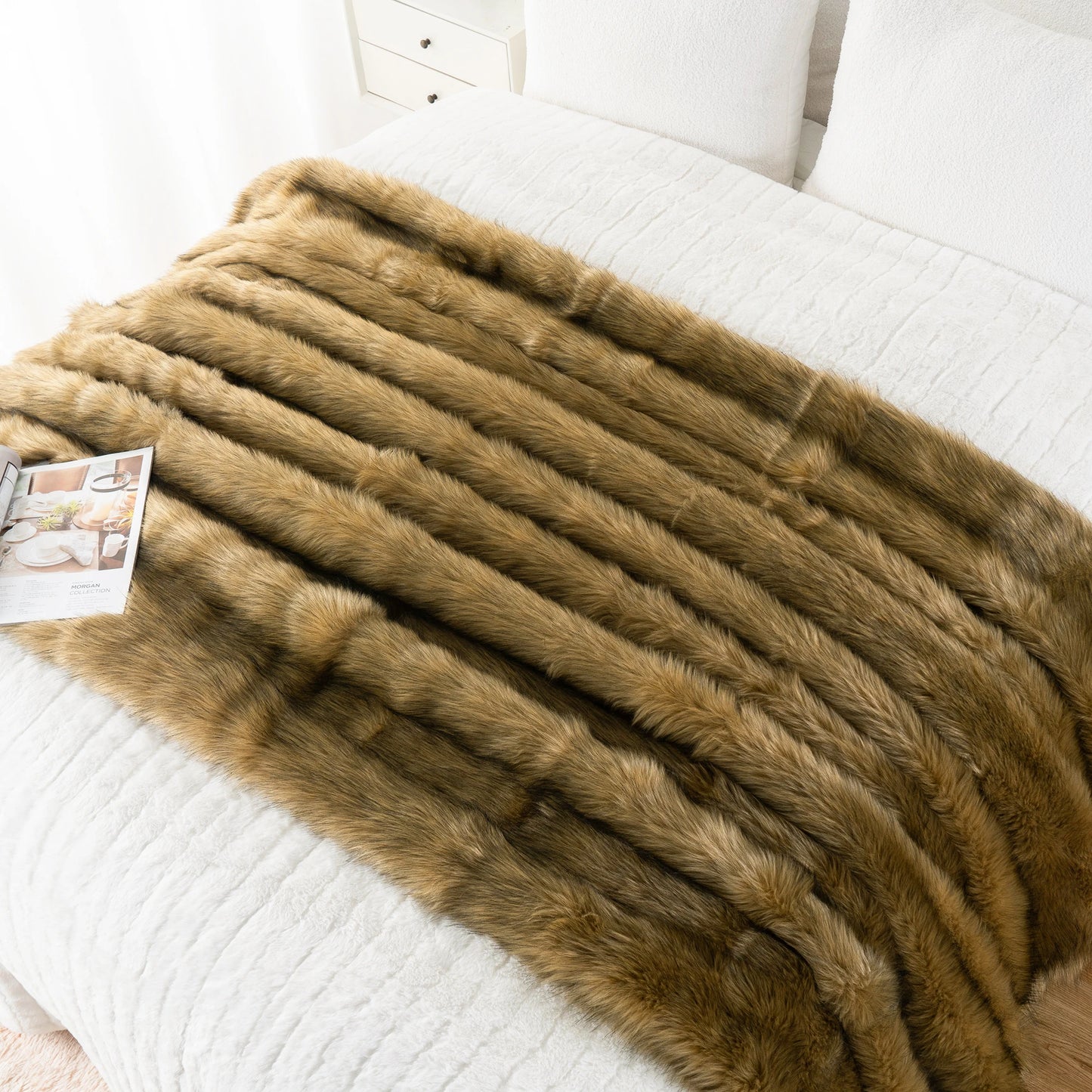 Nordic Frost Dreams Faux-Fur Blanket Throw
