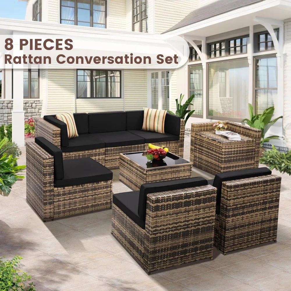 Stratus Patio Lounge Set 8-Piece US - KaveCore