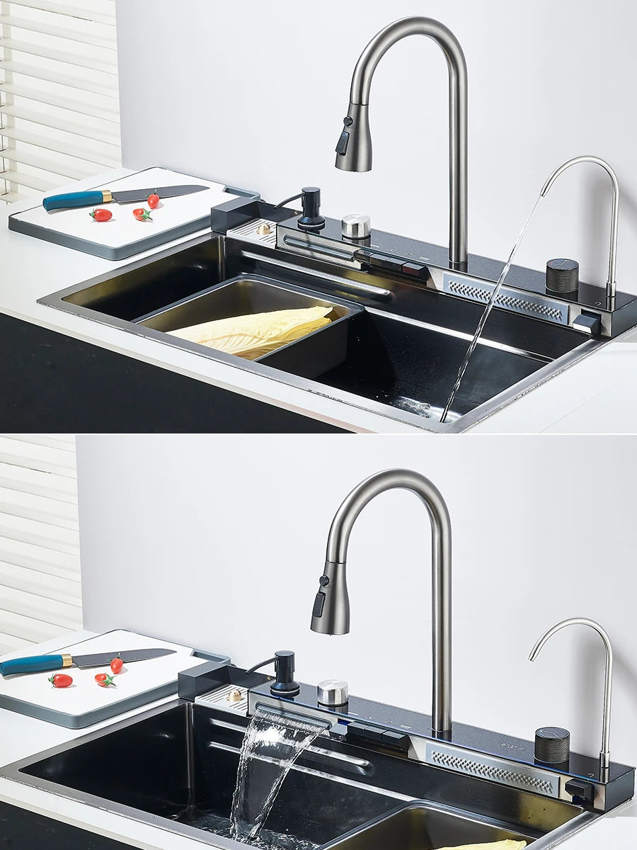 PureFlow Luxe Kitchen Sink & Digital Faucet | US - KaveCore