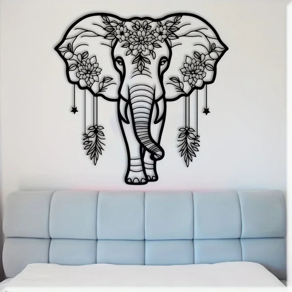 Elephant Metal Wall Art