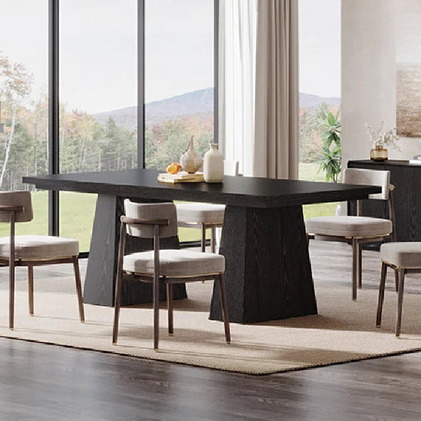 Axis Black Modern Dining Table - US - KaveCore