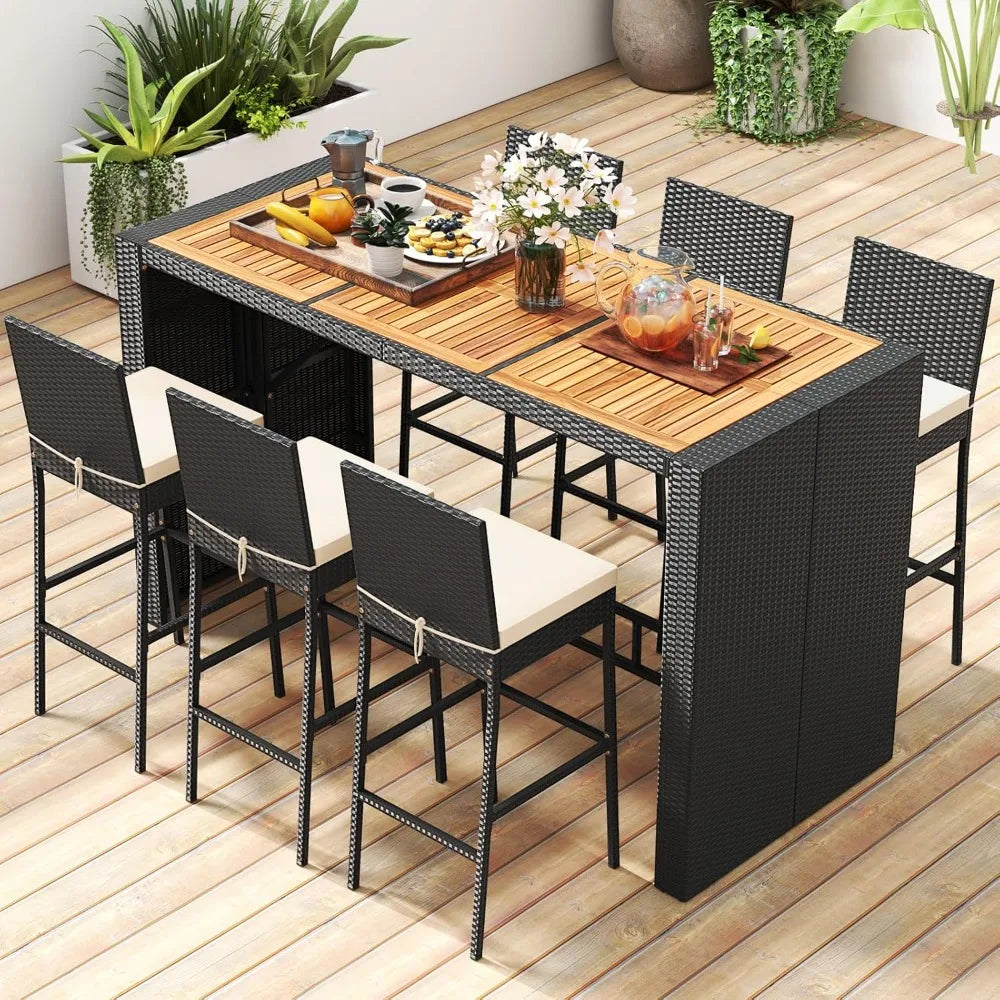 Sunset Lounge 7-Pieces Patio Dining Set US - KaveCore