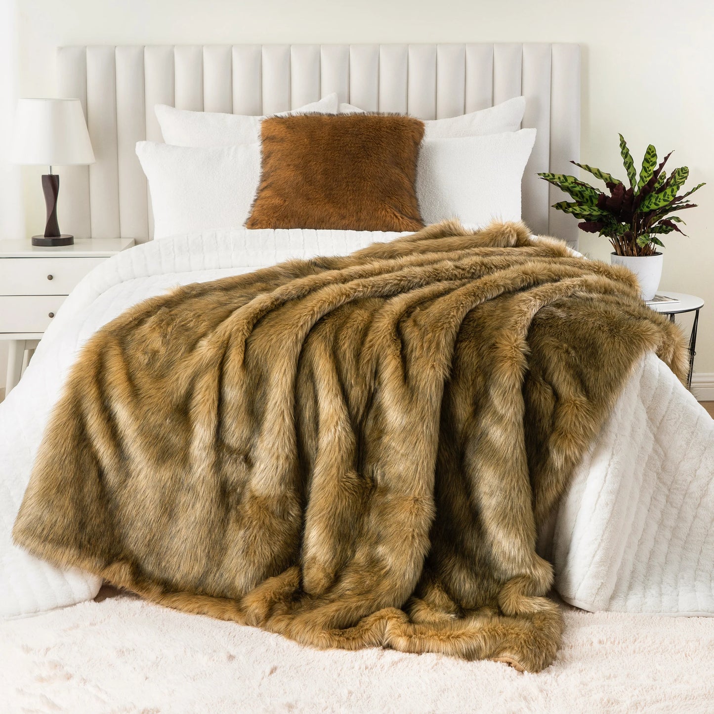 Nordic Frost Dreams Faux-Fur Blanket Throw