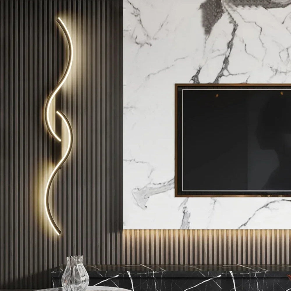 Modern Wave LED Wall Light