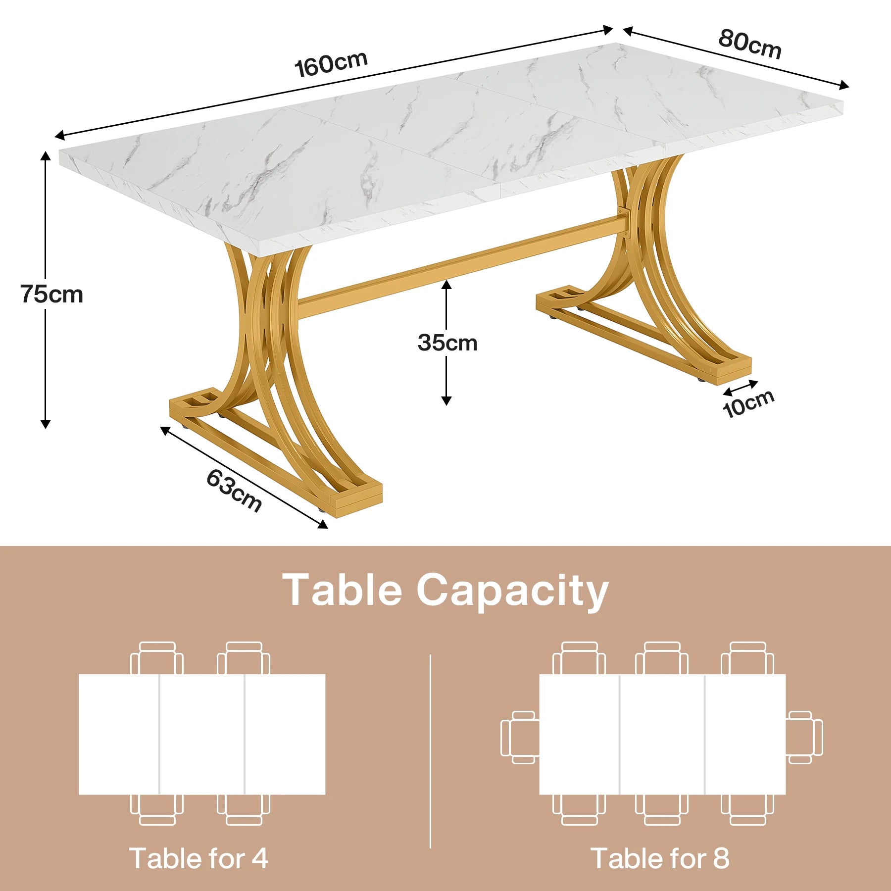 Opulence Dining Table US - KaveCore