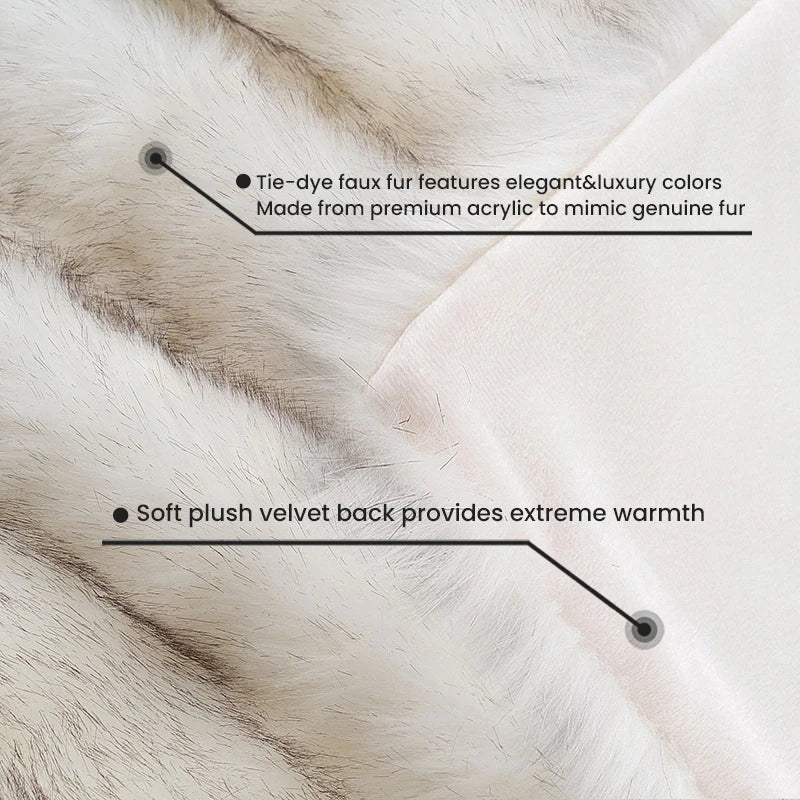 Nordic Frost Dreams Faux-Fur Blanket Throw
