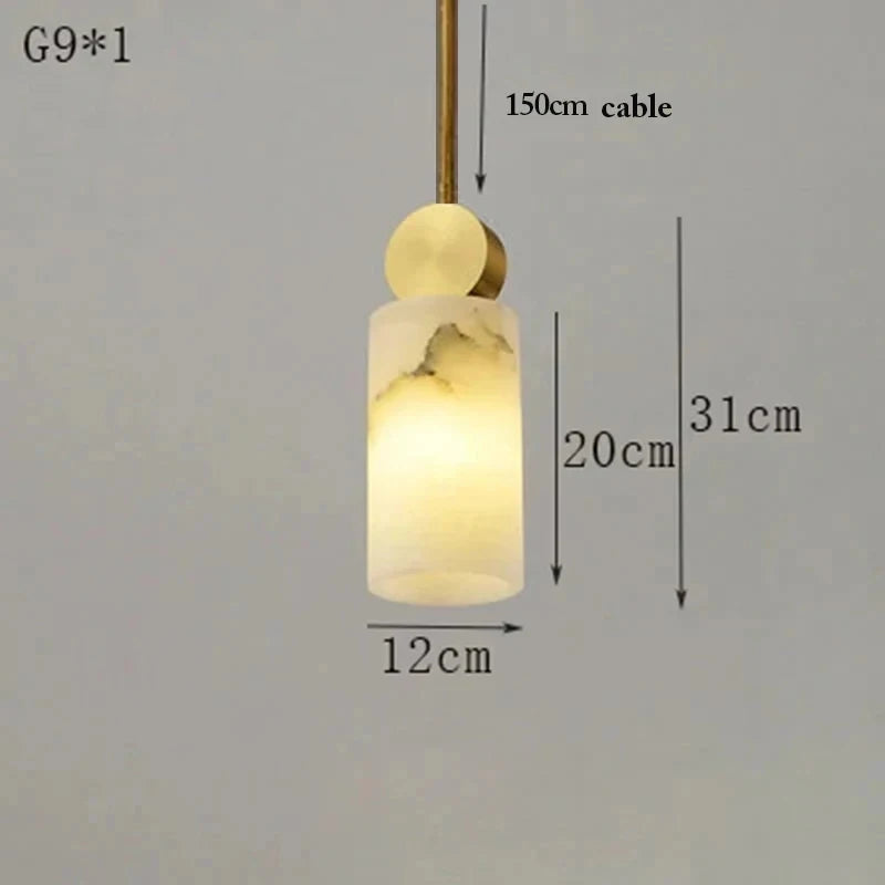 Luxe Marble Glow Pendant