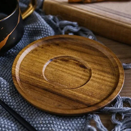 Sora Wooden Saucer Mug