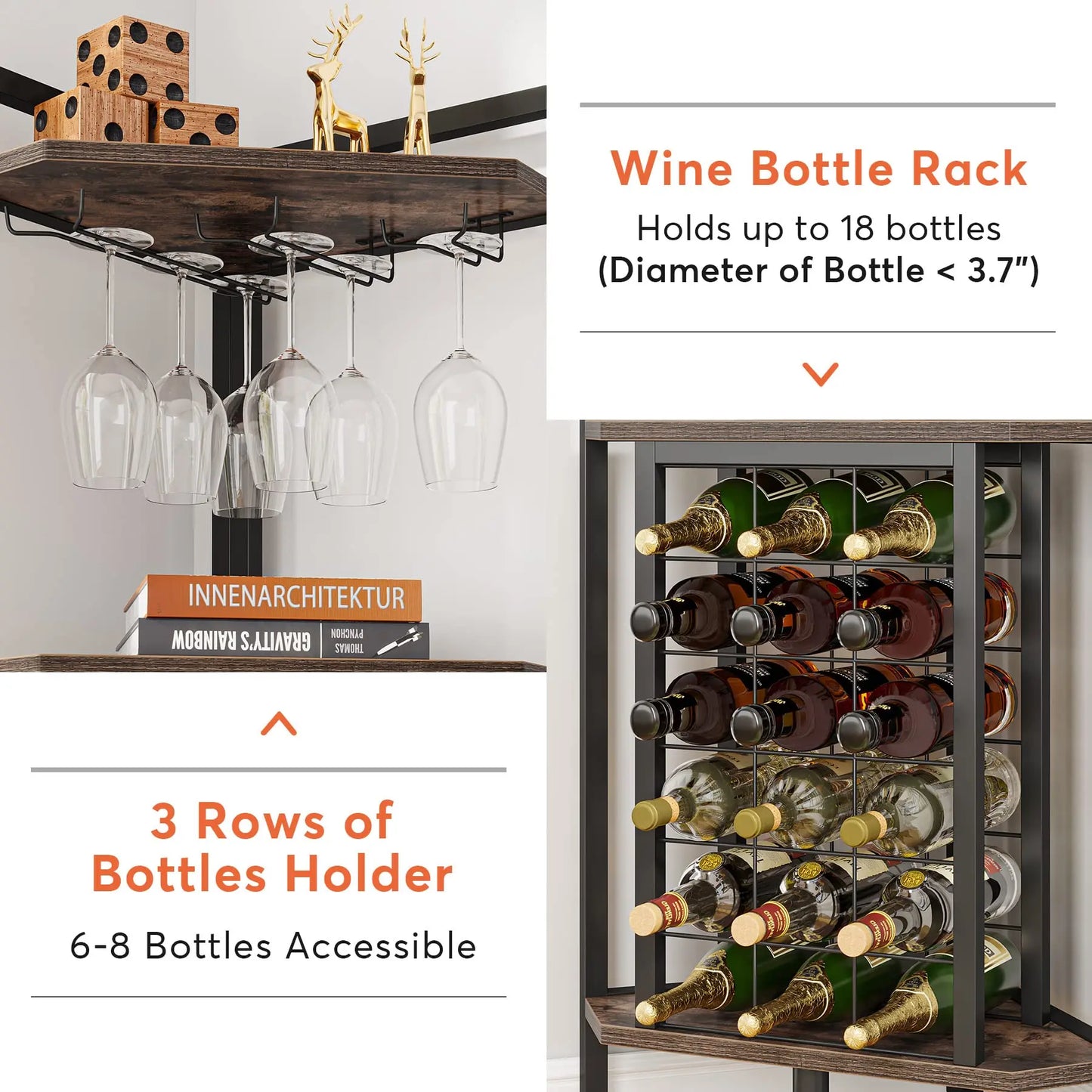 SipSpot Corner Glass & Bottle Display | US - KaveCore
