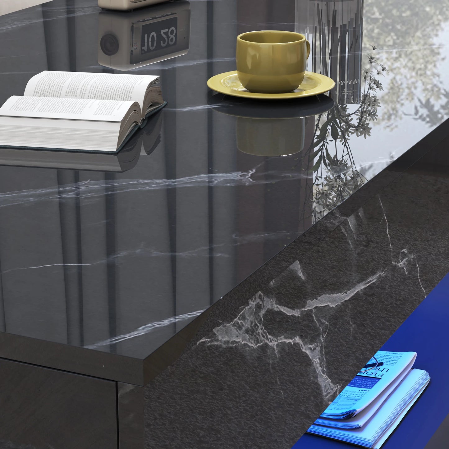 Clyvane Dual-Layer Illuminated Coffee Table US - KaveCore