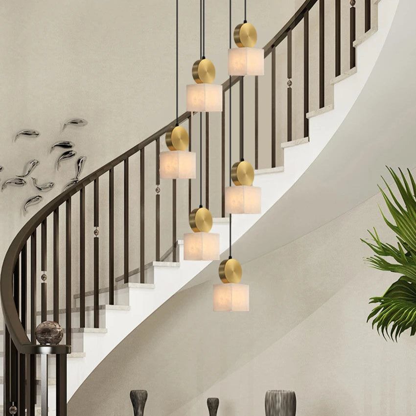 Luxe Marble Glow Pendant