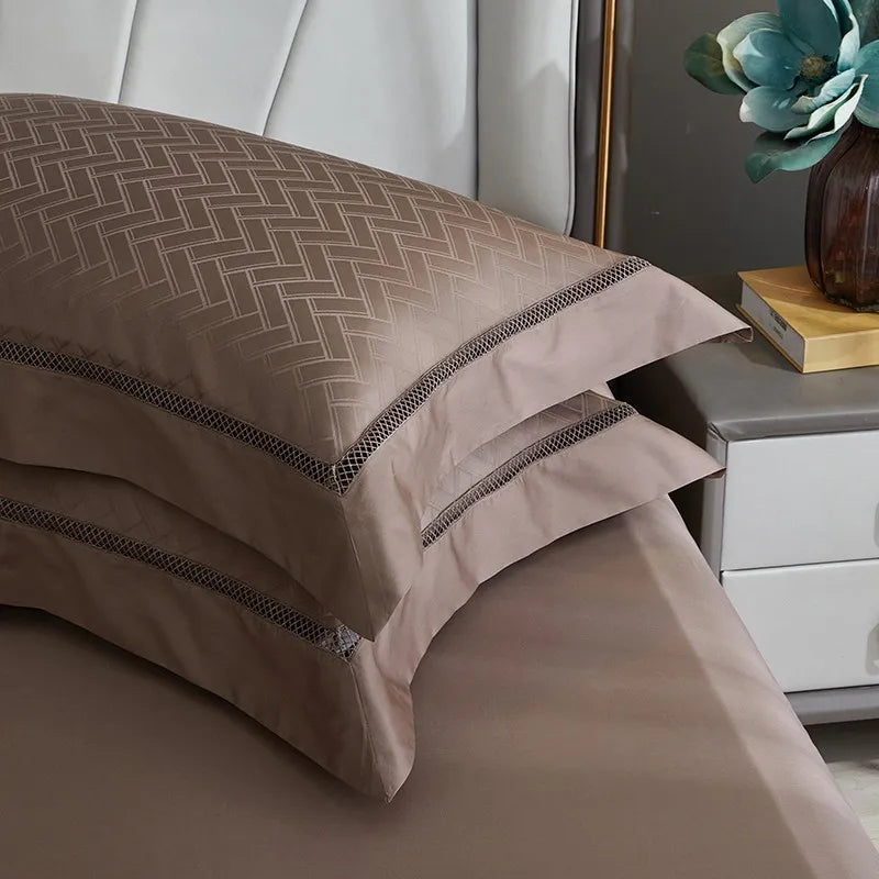 Imperial Mocha Suite Duvet Cover Set (Long-Staple Sateen Cotton)