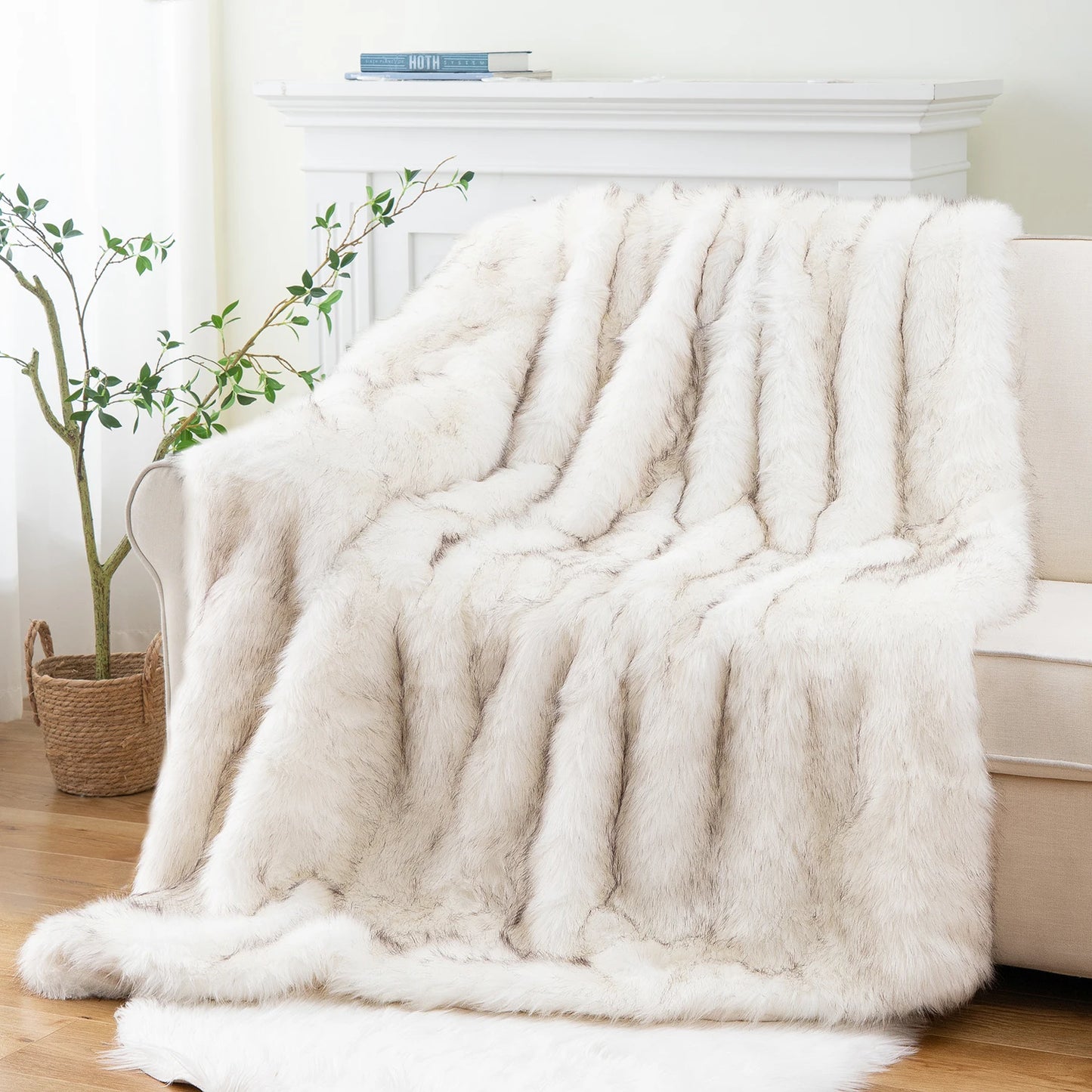 Nordic Frost Dreams Faux-Fur Blanket Throw