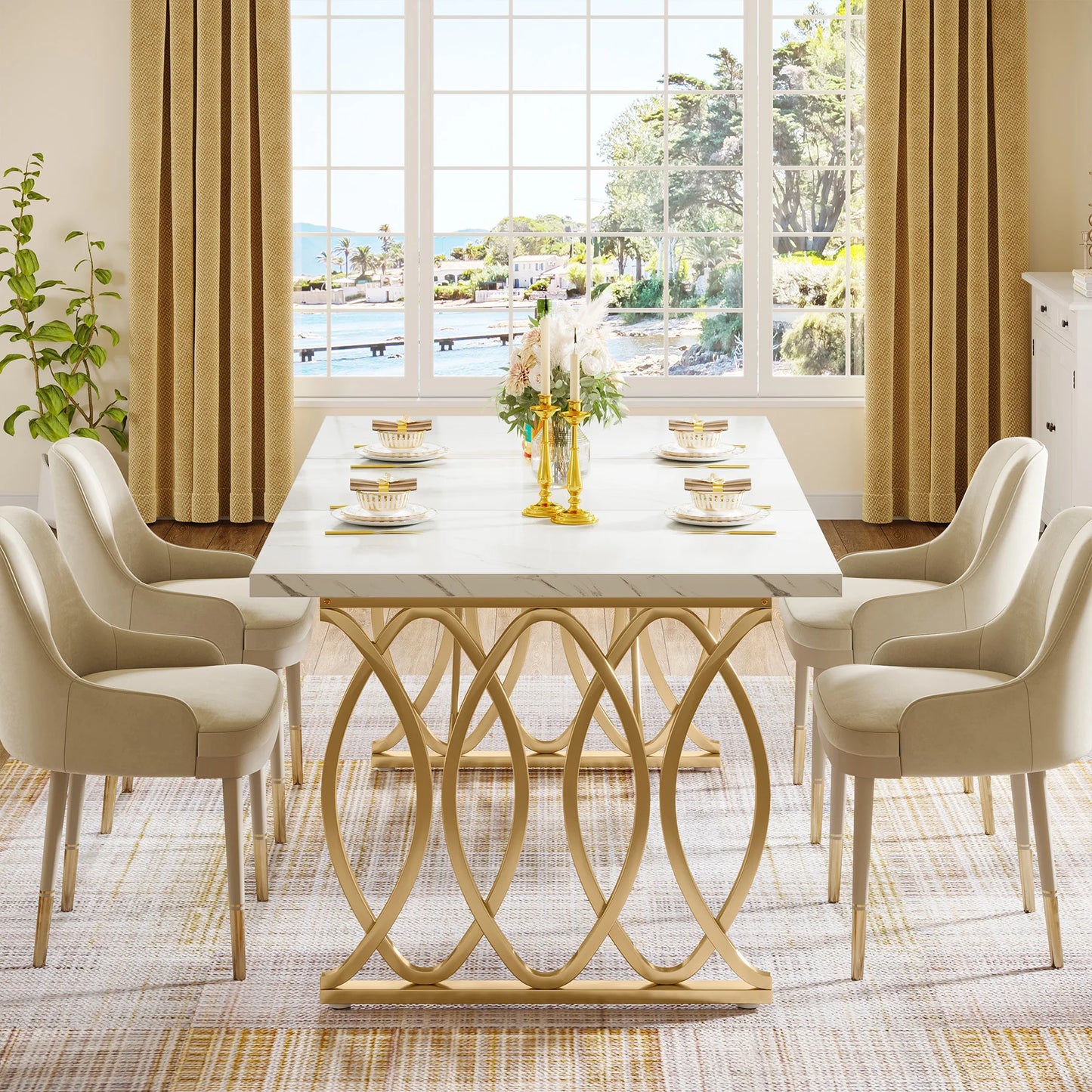 Sovana Gold Dining Table US