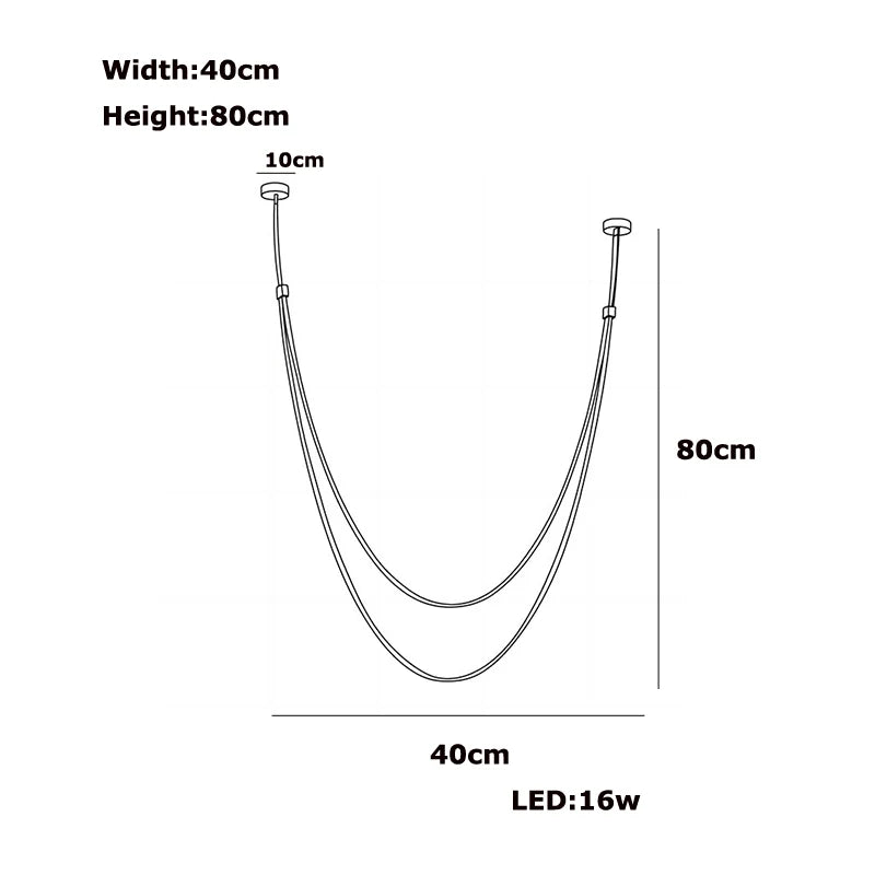 Opus Noir Leather-Strap LED Chandelier