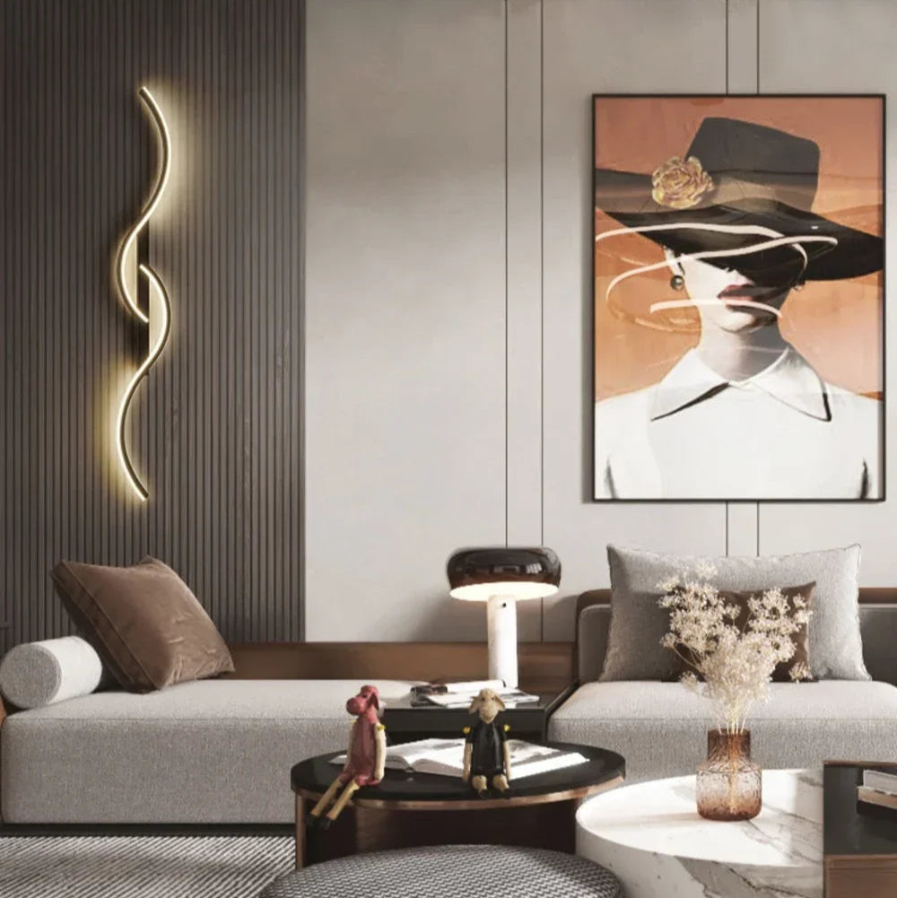 Modern Wave LED Wall Light