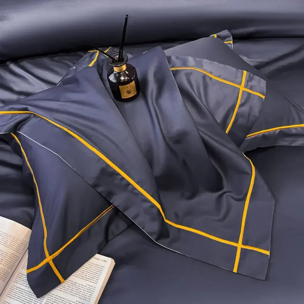 Rome Luxe Sateen Duvet Cover Set (Long-staple Sateen Cotton)