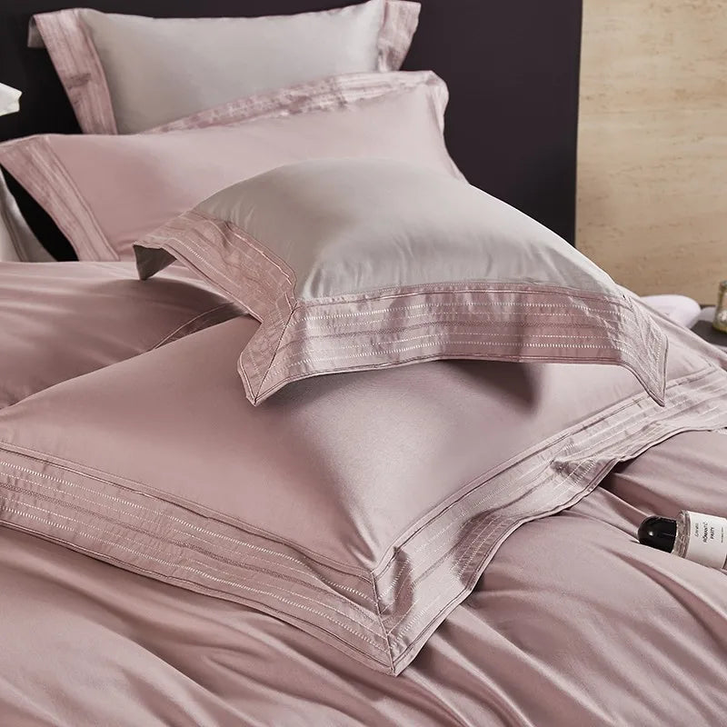 Isadora Mauve Dreams Duvet Cover Set (Long-Staple Sateen Cotton)