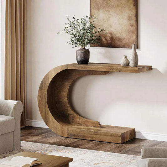 ArcLine C-Shaped Wood Console US - KaveCore