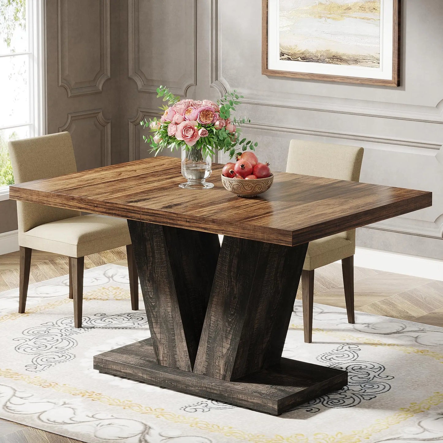 Rustic Sierra V Dining Table US - KaveCore