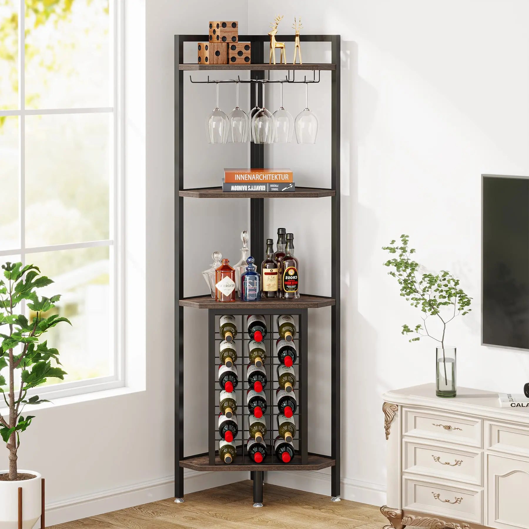 SipSpot Corner Glass & Bottle Display | US - KaveCore