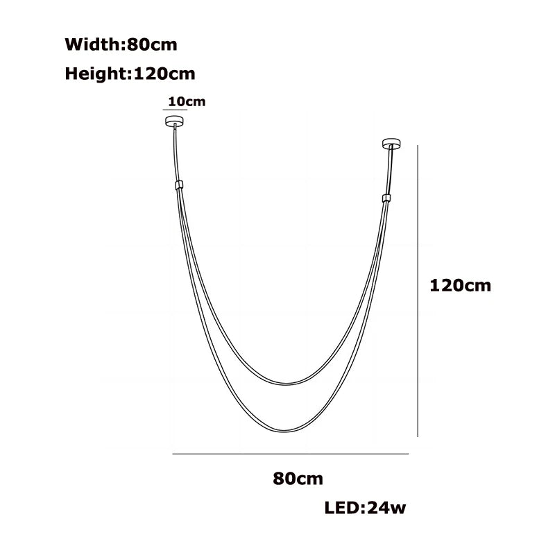 Opus Noir Leather-Strap LED Chandelier