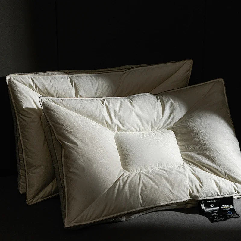 Royal Loft Jacquard Goose Down Cradle Pillow