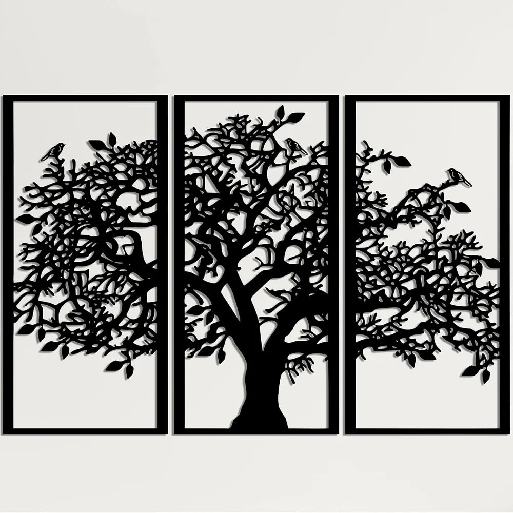Tree of Life Metal Wall Art (3 Pieces)