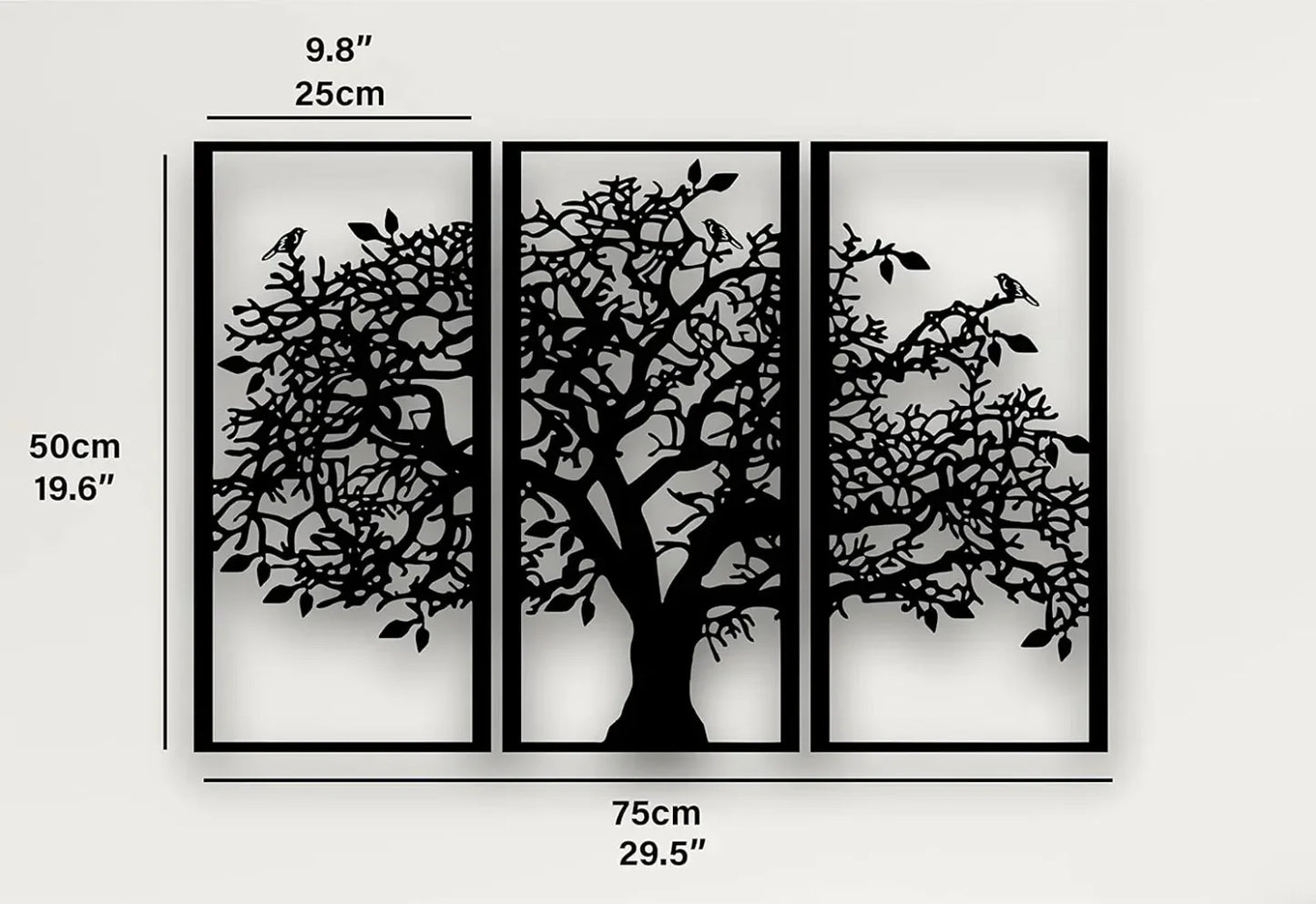 Tree of Life Metal Wall Art (3 Pieces)