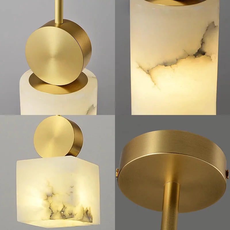 Luxe Marble Glow Pendant