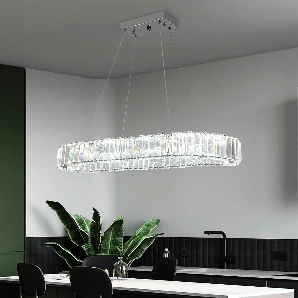 Oval Crystal LED Chandelier - KaveCore