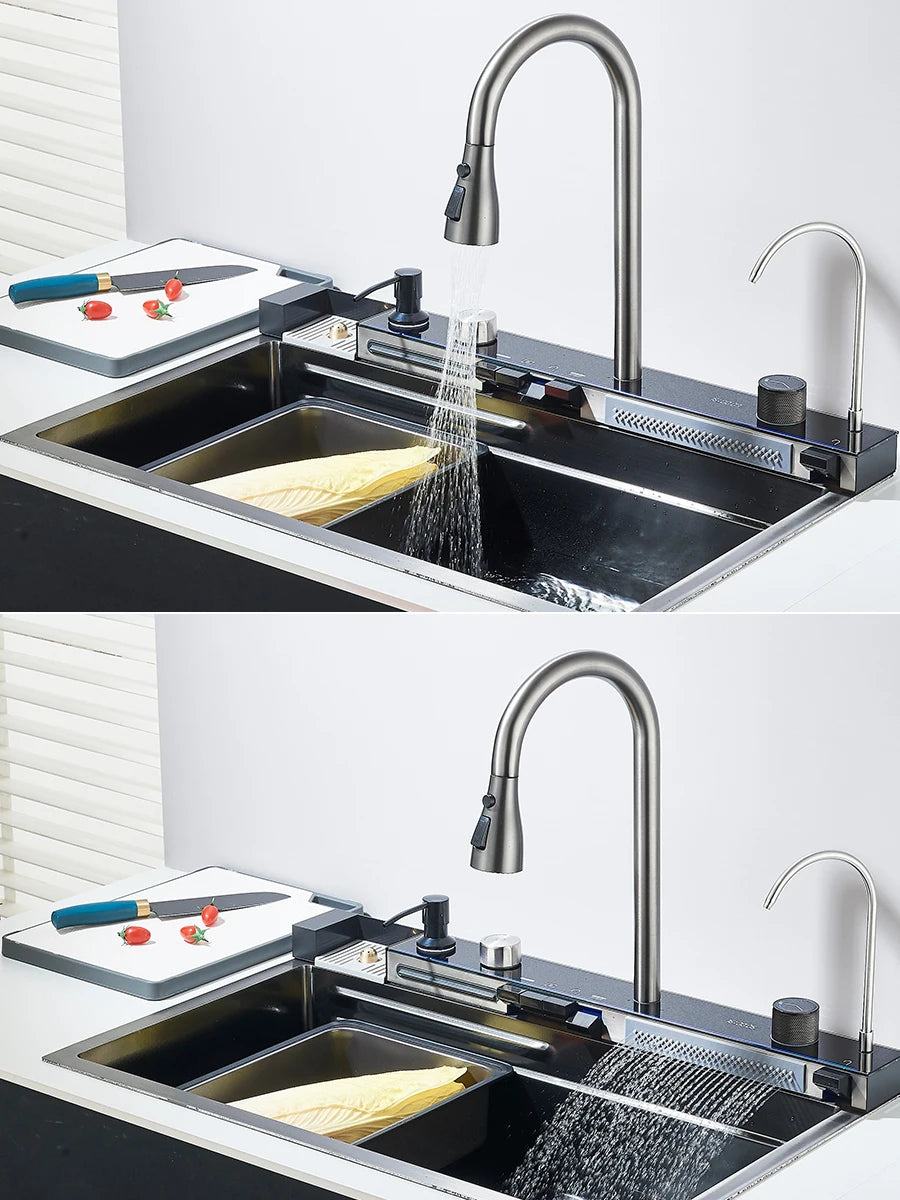 PureFlow Luxe Kitchen Sink & Digital Faucet | US - KaveCore