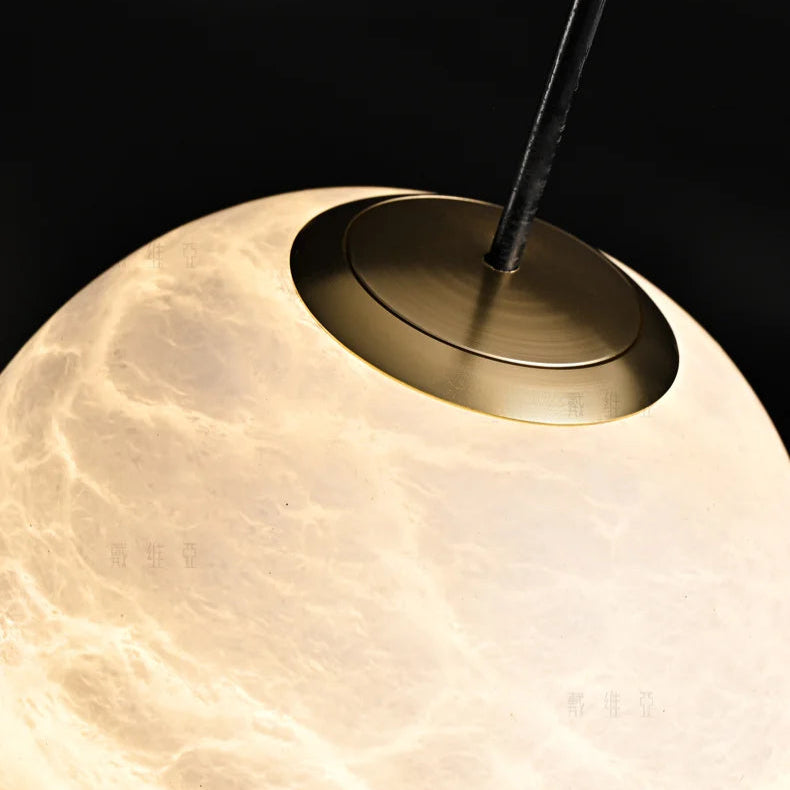 Sleek Marble Hanging Lamp - KaveCore