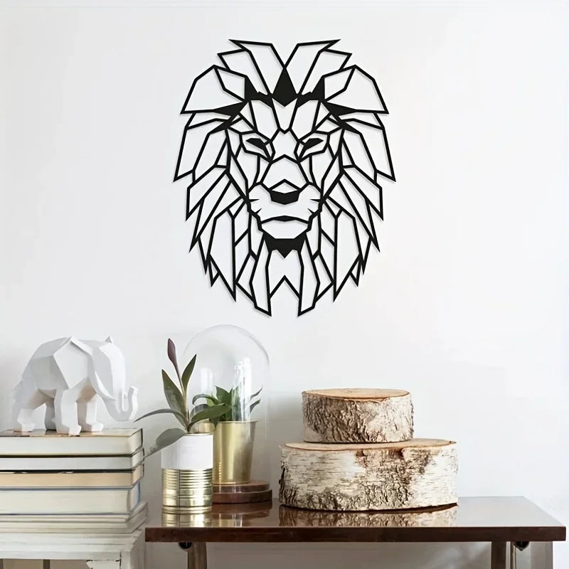 Lion Head Metal Wall Art