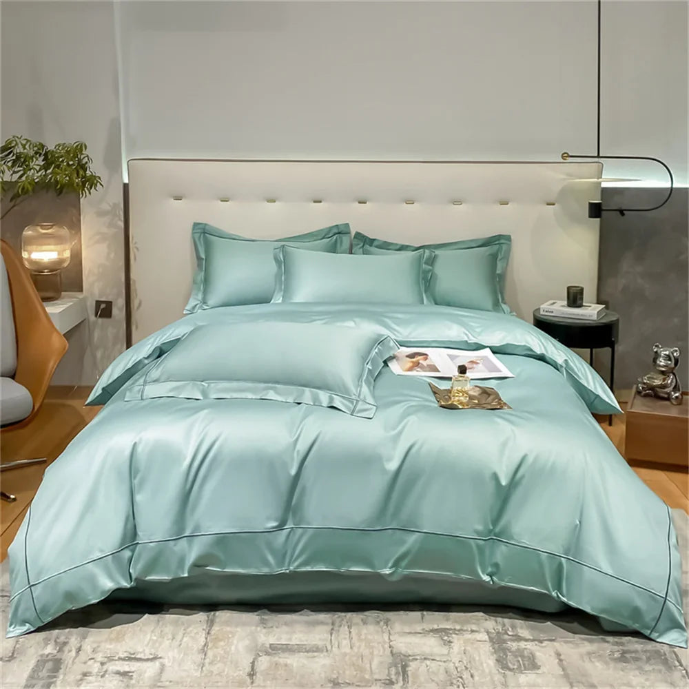 Rome Luxe Sateen Duvet Cover Set (Long-staple Sateen Cotton)