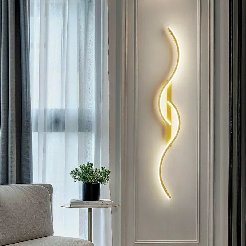 Modern Wave LED Wall Light