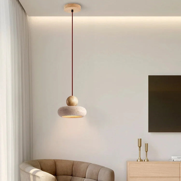 Eteria Stone & Wood Pendant Lamp - KaveCore