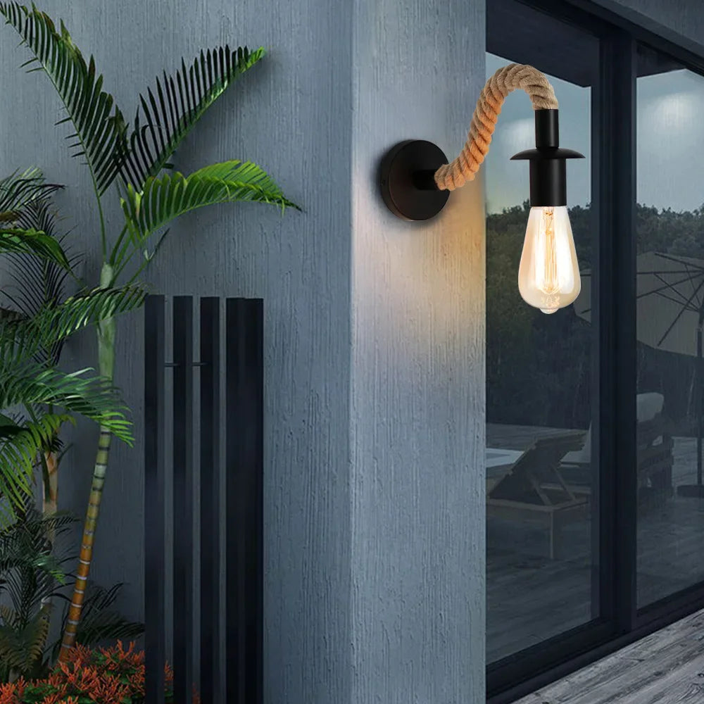Rope Arm Vintage Wall Lamp - KaveCore