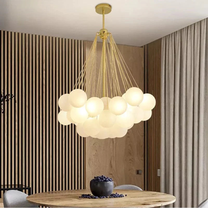 Frosted Nebula Chandelier