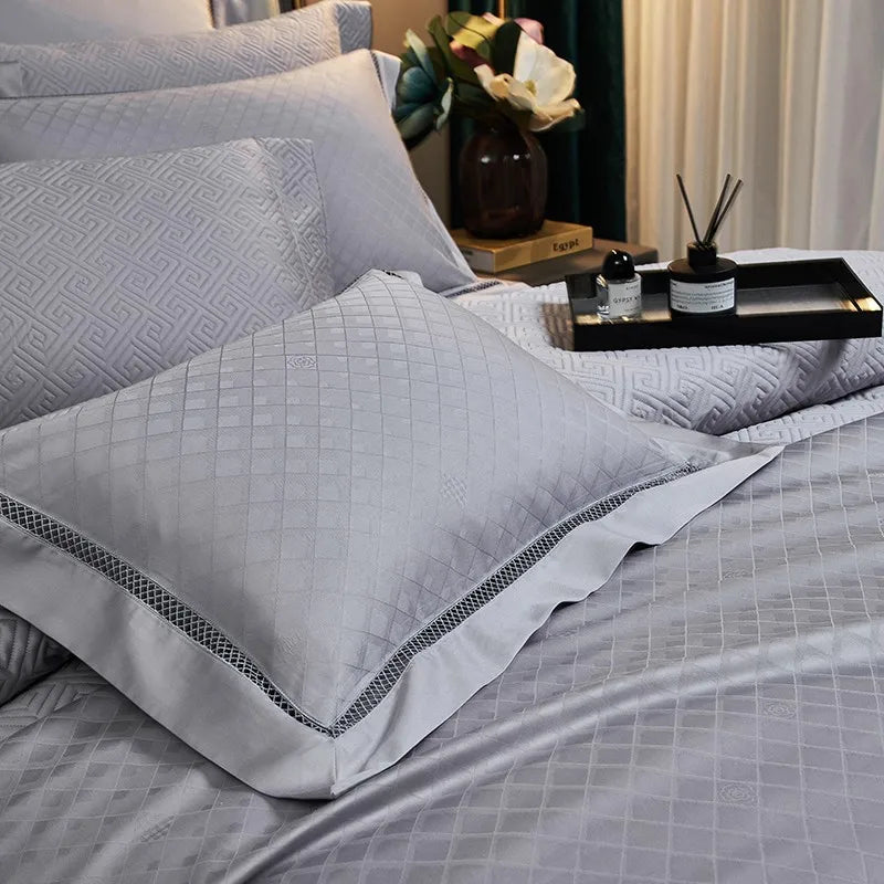 Palais Diamond Duvet Cover Set (Long-Staple Sateen Cotton)