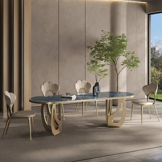 Marquis Blue Mist Marble Table - KaveCore