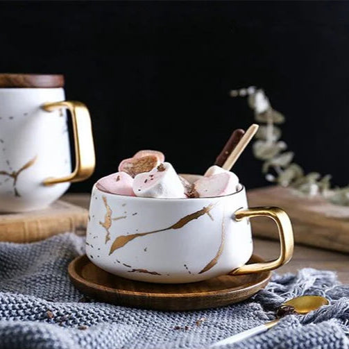 Sora Wooden Saucer Mug