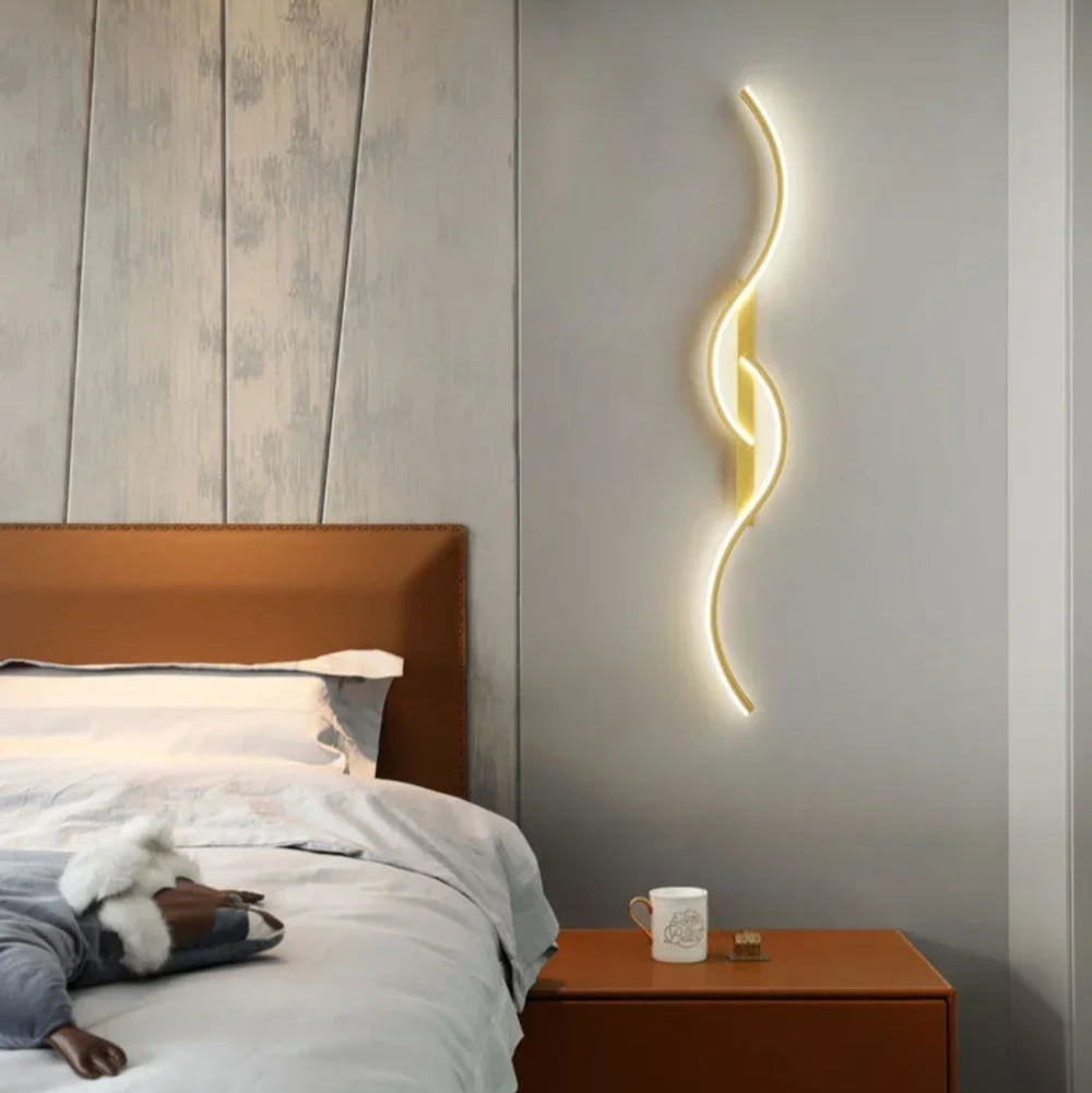 Modern Wave LED Wall Light