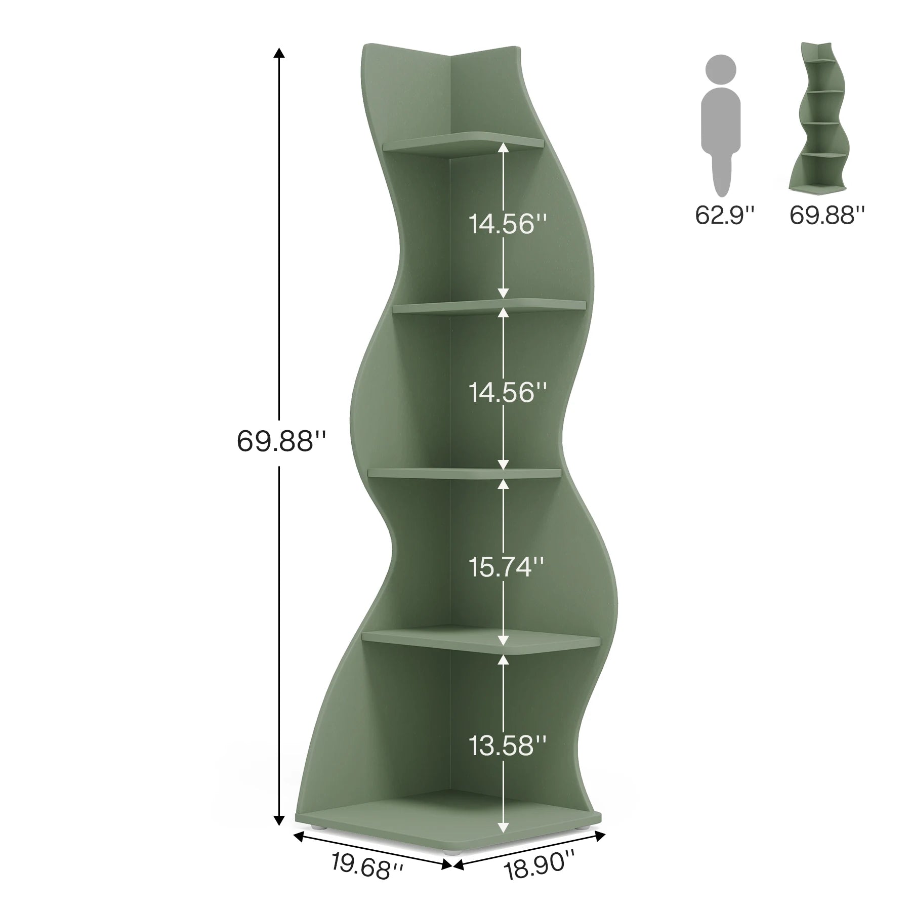 Waveline Corner Shelf US - KaveCore