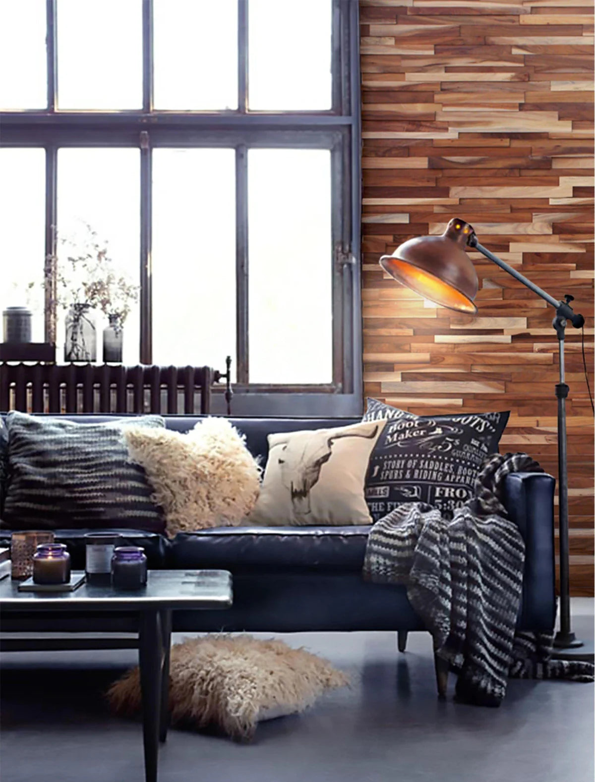 TimberGrid Wooden Wall Panel (Set of 4 or 12)